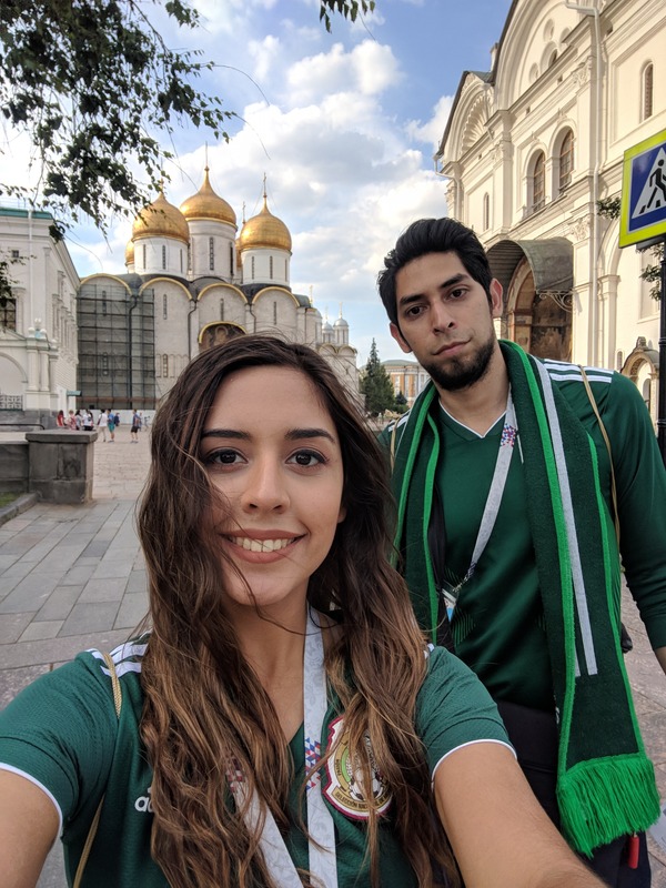 Michelle y Abraham en el Kremlin, Moscú